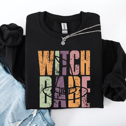 Witch Babe Halloween Mood Vibes Cozy Nightfall Mystic Spirit Edition Extra Sweatshirt