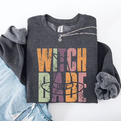 Witch Babe Halloween Mood Vibes Cozy Nightfall Mystic Spirit Edition Extra Sweatshirt