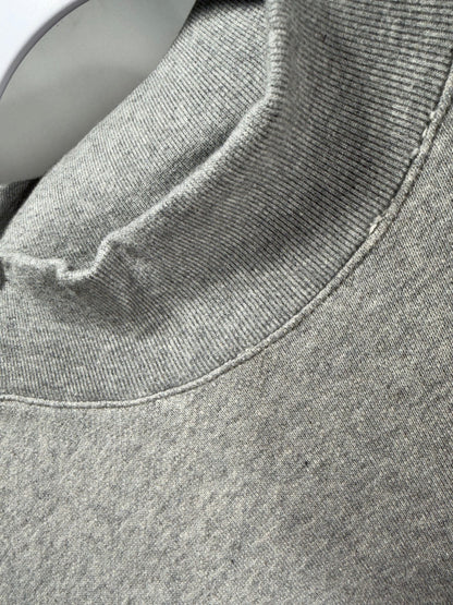 Alabama Varsity Mockneck Embroidered Crewneck Sweatshirt - Heather Grey