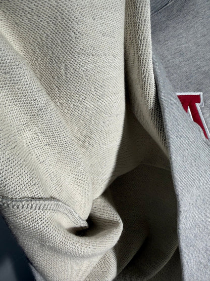 Alabama Varsity Mockneck Embroidered Crewneck Sweatshirt - Heather Grey