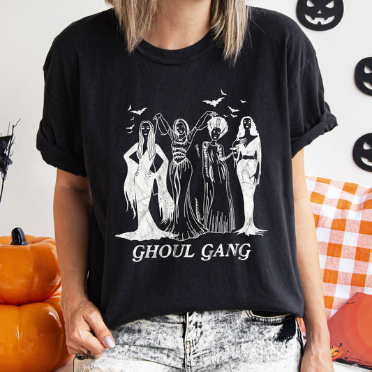 Ghoul Gang Retro Halloween Spooktacular Edition Vintage Nightscape Limited Comfort Colors Tee