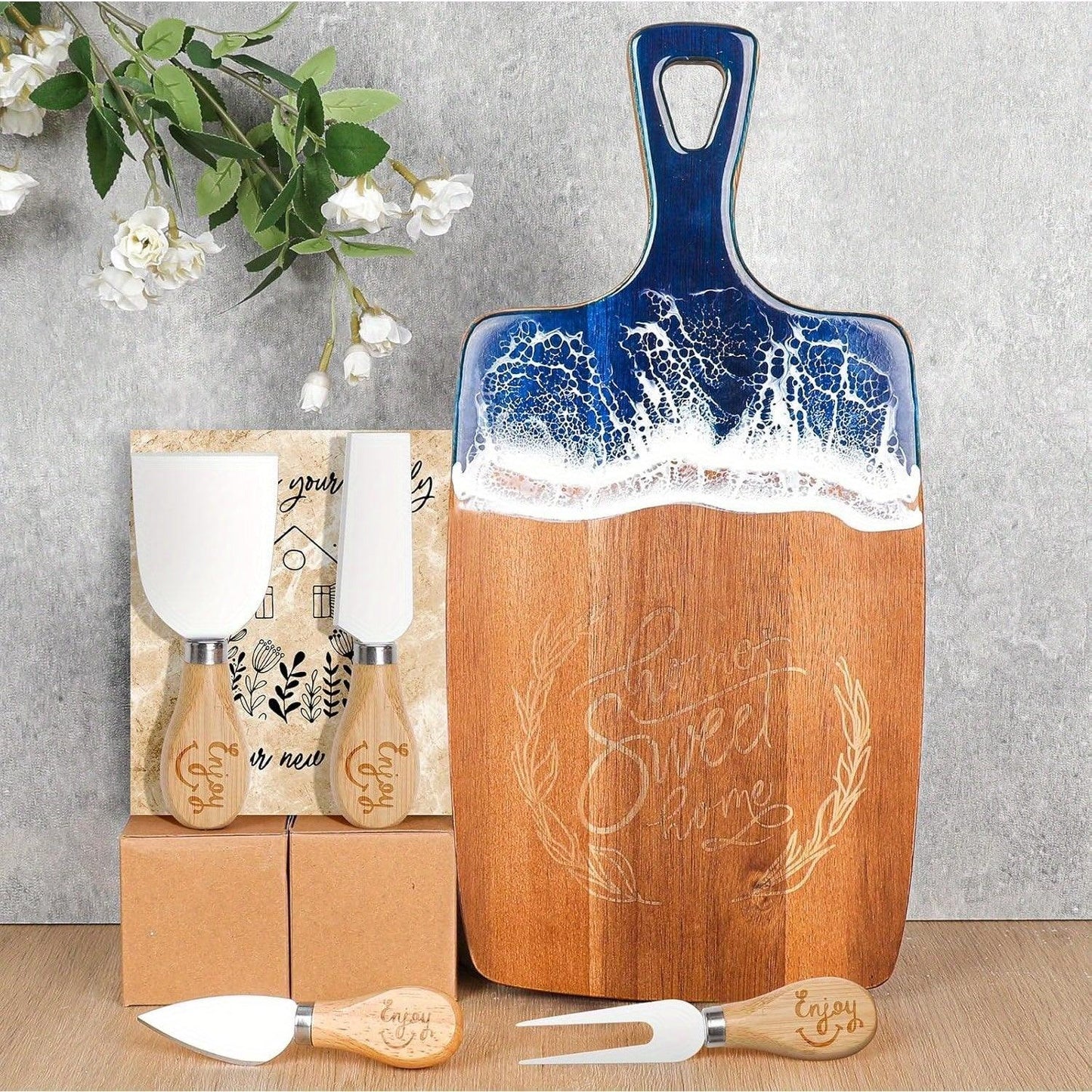 Gift Basket - Wicker Floral with Handles
