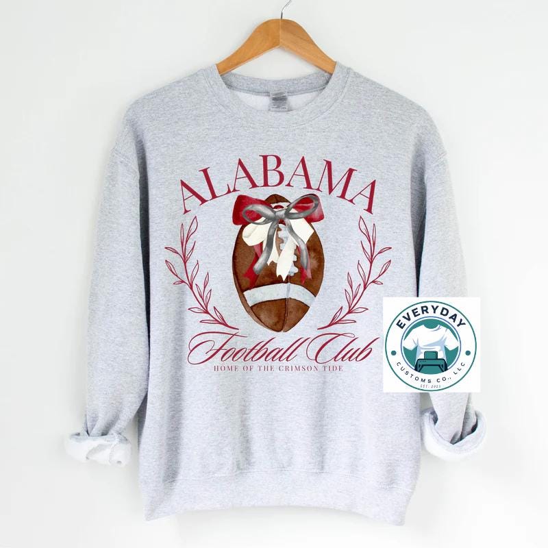 Alabama Football Club Crewneck - In-House Crafted Quality | Everyday Customs Co.