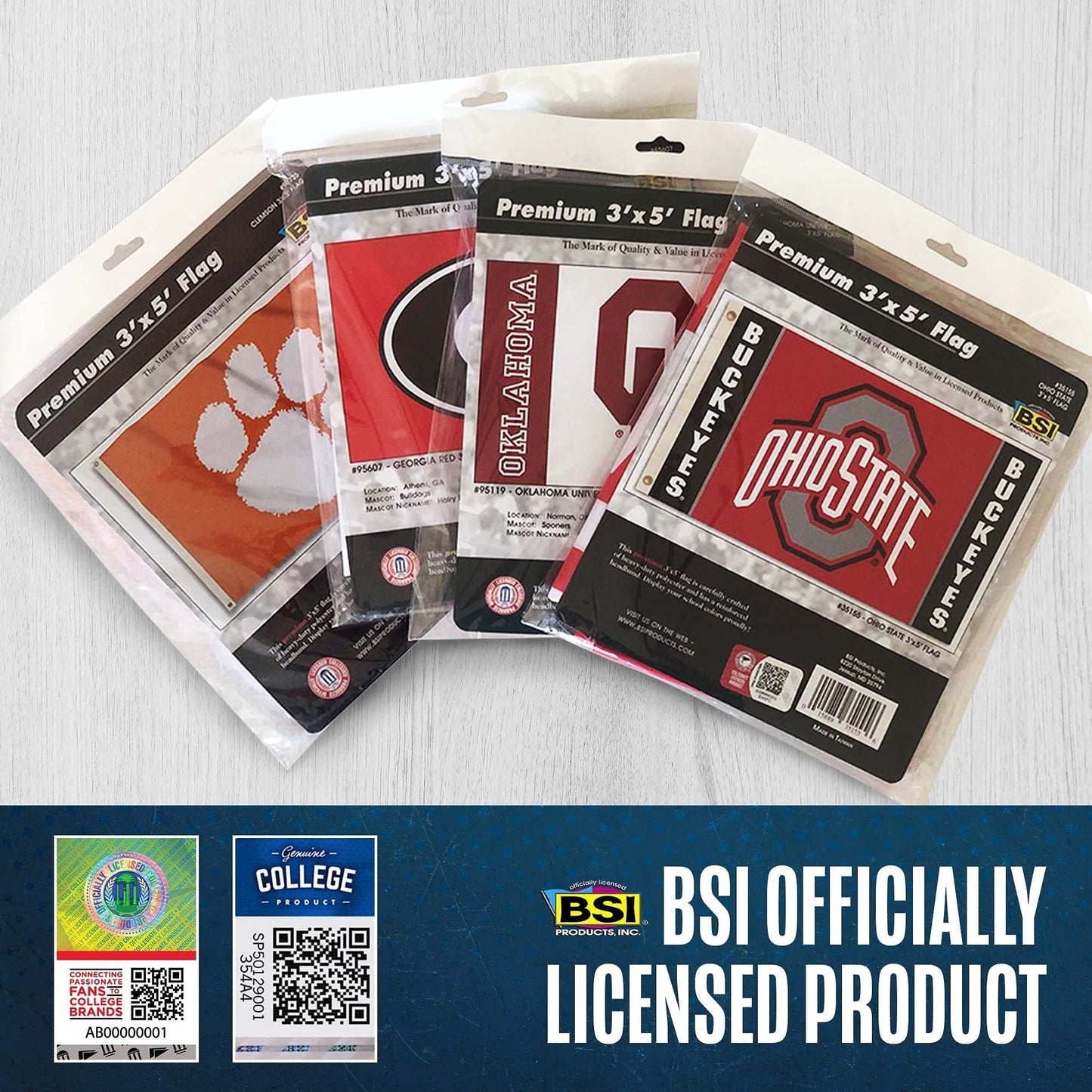 BSI PRODUCTS, INC. - Alabama Crimson Tide 3’x5’ Flag with Heavy-Duty Brass Grommets - UA Football, Basketball & Baseball Pride - High Durability - Designed for Indoor or Outdoor Use - Great Gift Idea