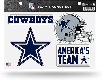 Dallas Cowboys Team Multi Magnet Set, 8.5x11 Inch Sheet, Die Cut, Auto Home