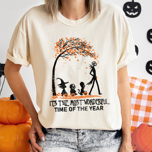 Orange Tree Vintage Halloween Autumn Nightfall Edition Collectors Deluxe Comfort Colors Tee
