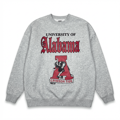 The Old English Crewneck – University of Alabama (100% Cotton, Heavyweight)