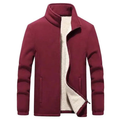 Winter Mens Jackets Thick Fleece Jackets Men Jackets Solid Casual Male Coats Clothing Men's Thickened Fleece Jackets New Trendy Up Unique Design Simple Jacket for Men Stylish Men's Fashion Clothing